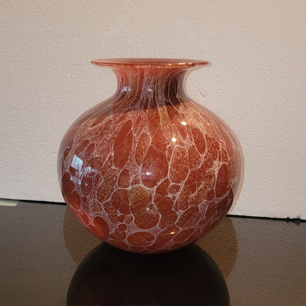 MAESTRI VETRAI AZZURRA ART GLASS 10x10" MADE IN ITALY STAMPED